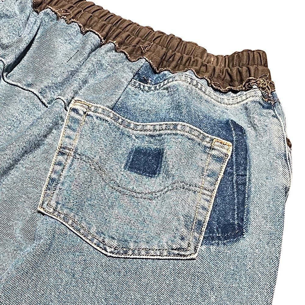 BLACK VINTAGE | DENIM PODS SHORTS RE-WORKING / INDIGO