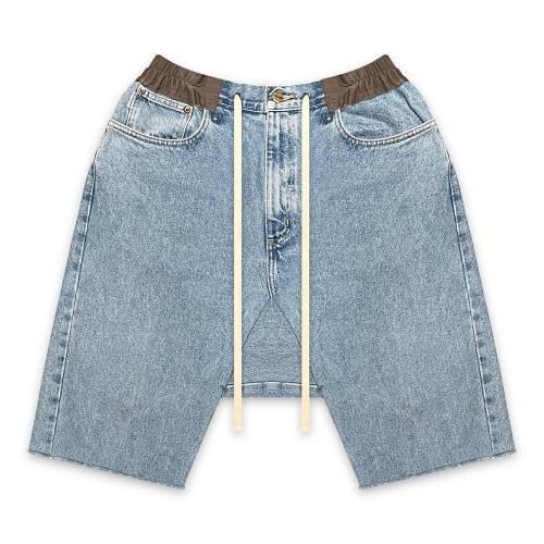 BLACK VINTAGE | DENIM PODS SHORTS RE-WORKING / INDIGO