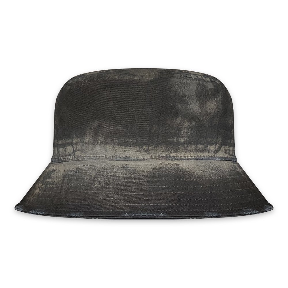 BLACK VINTAGE | BUCKET HAT DUST PAINTING / BLACK