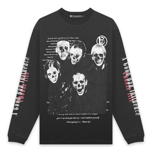 A GOOD BAD INFLUENCE |  CHOOSE LIFE LONG SLEEVE T-SHIRT / BLACK