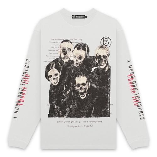 A GOOD BAD INFLUENCE |  CHOOSE LIFE LONG SLEEVE T-SHIRT / WHITE