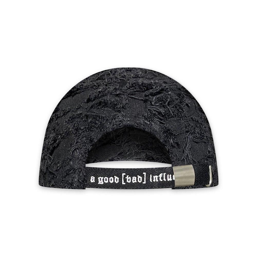 A GOOD BAD INFLUENCE |  DISTRESSED DENIM CAP / BLACK