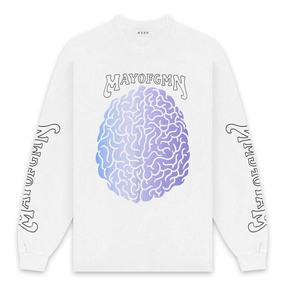MAYO | BRAIN LONG SLEEVE TEE / WHITE