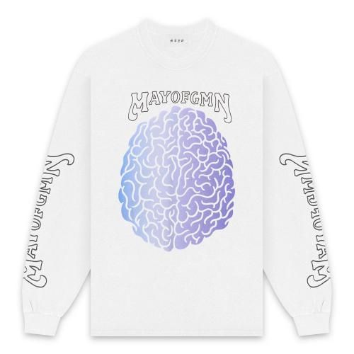 MAYO | BRAIN LONG SLEEVE TEE / WHITE