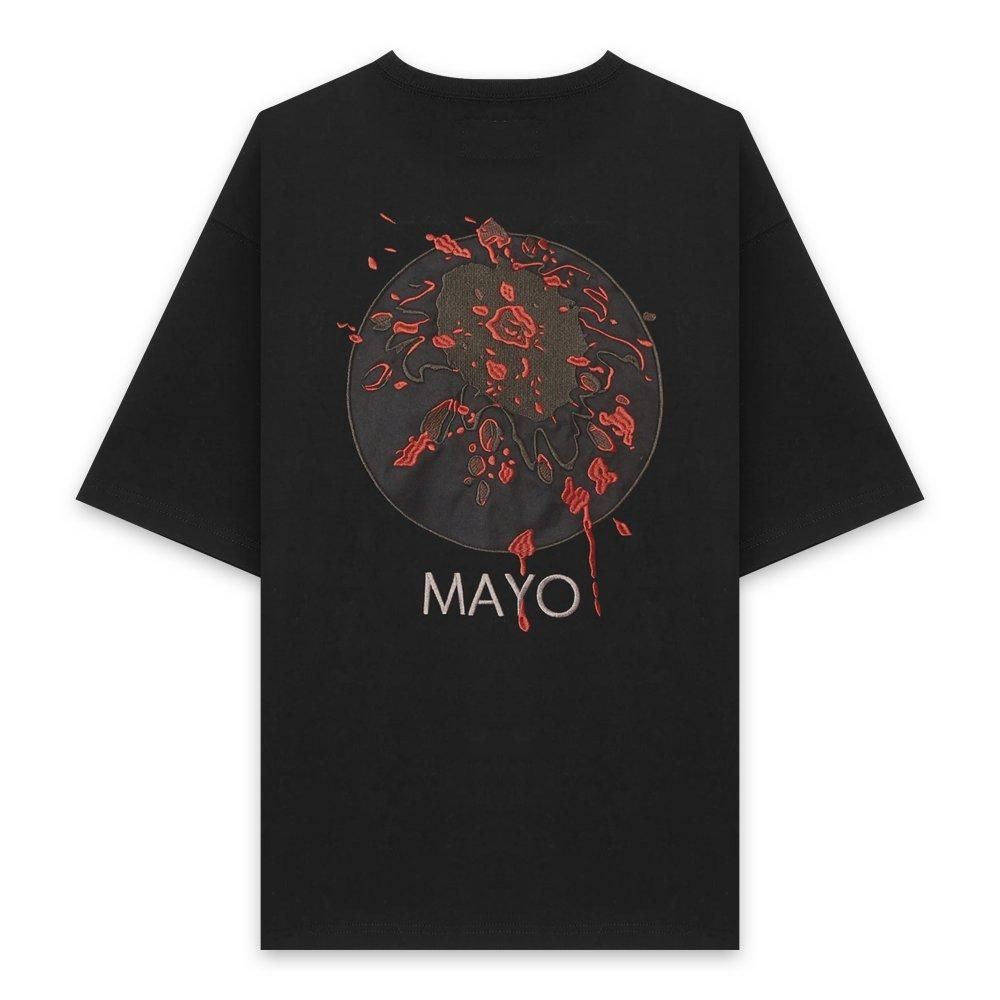 MAYO | HEAD SHOT EMBROIDERY SHORT SLEEVE TEE / BLACK X BLACK