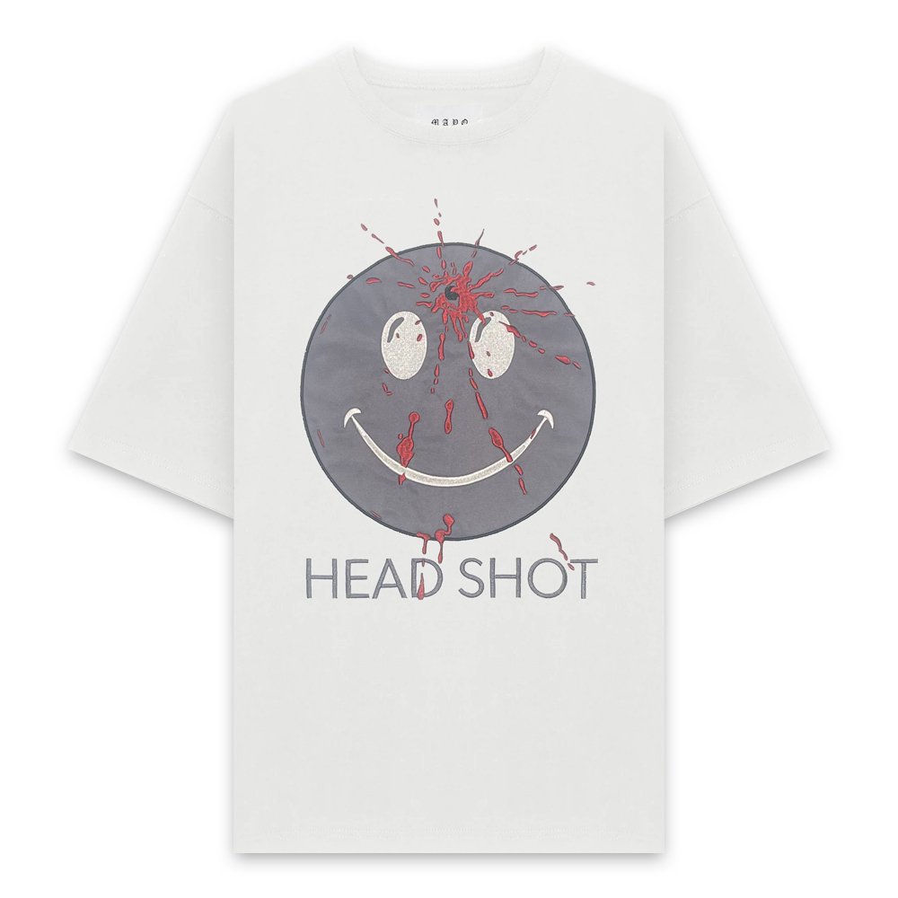 MAYO | HEAD SHOT EMBROIDERY SHORT SLEEVE TEE / WHITE