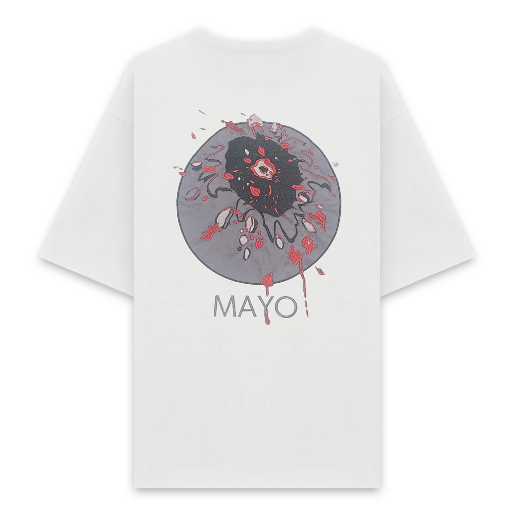 MAYO | HEAD SHOT EMBROIDERY SHORT SLEEVE TEE / WHITE