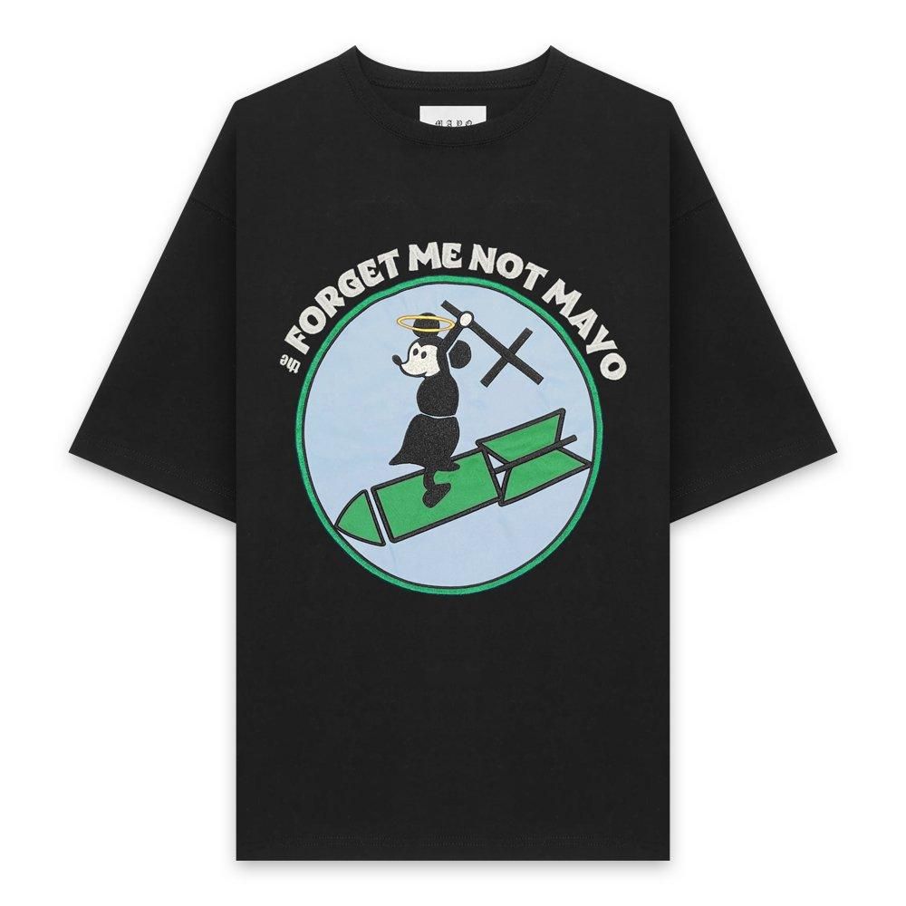 MAYO | FORGET ME NOT MAYO EMBROIDERY SHORT SLEEVE TEE / BLACK