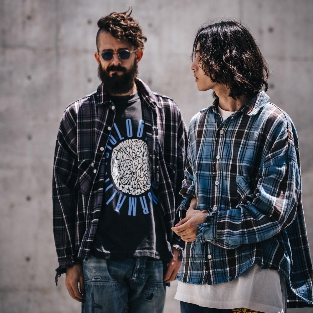 SAINT MXXXXXX | FRANNEL SHIRT / BLACK X GRAY