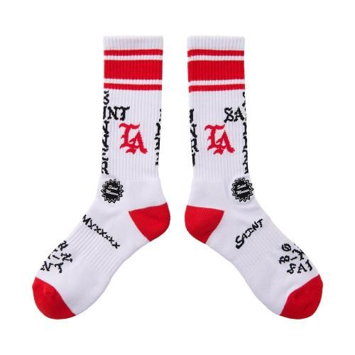 SAINT MXXXXXX | BR_SOCKS ST SINNER / WHITE X RED