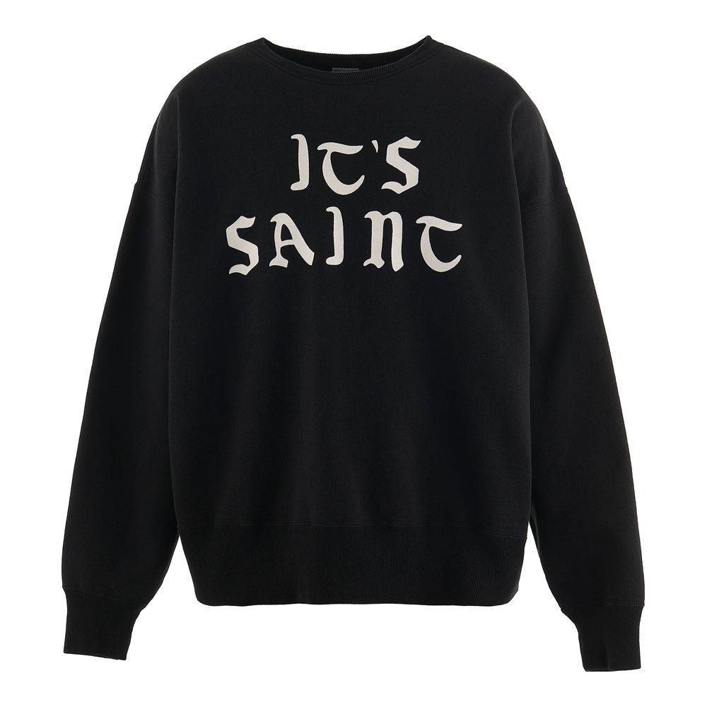 SAINT MXXXXXX | CREW NECK SWEAT SHIRT IT'S SAINT / BLACK