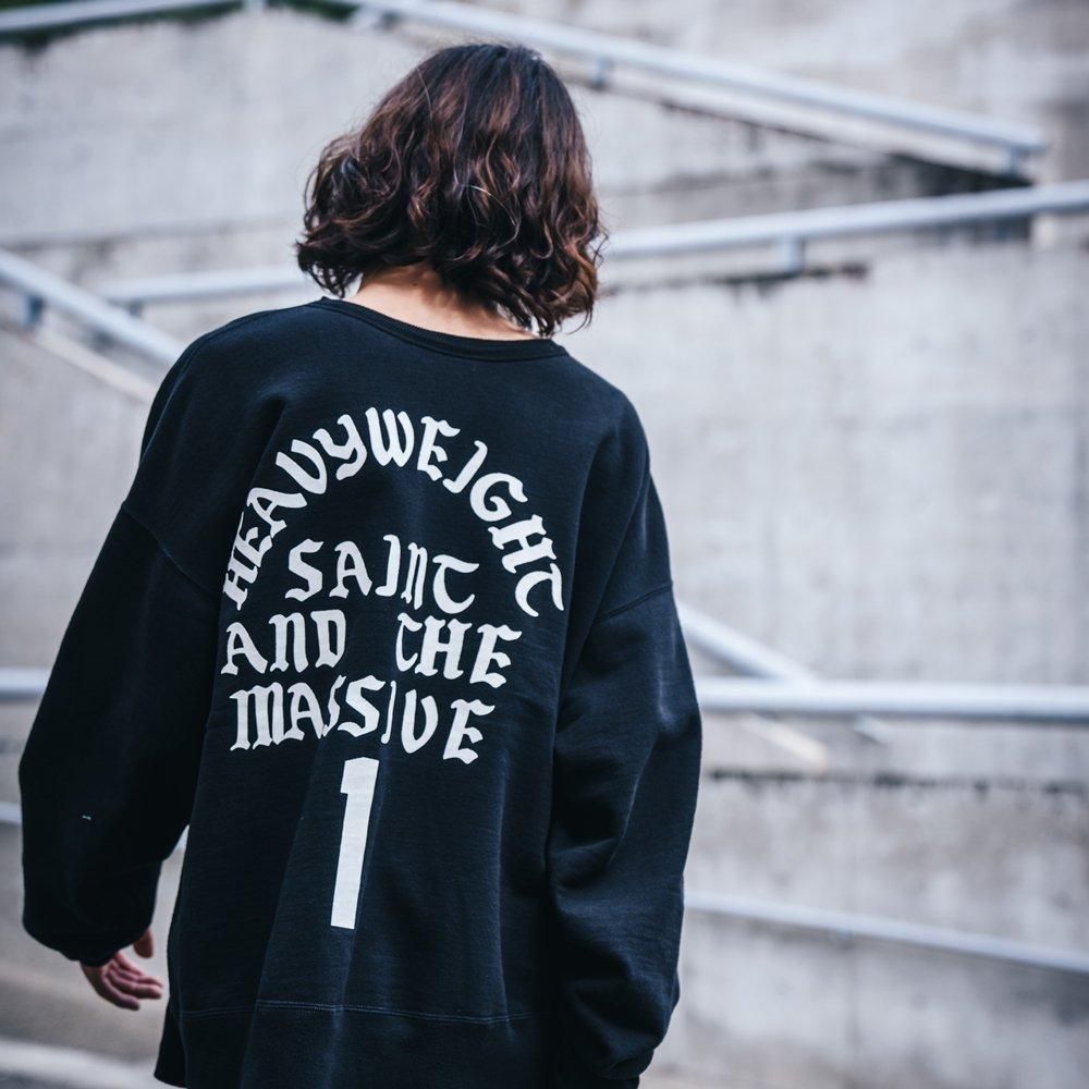 SAINT MXXXXXX | CREW NECK SWEAT SHIRT IT'S SAINT / BLACK