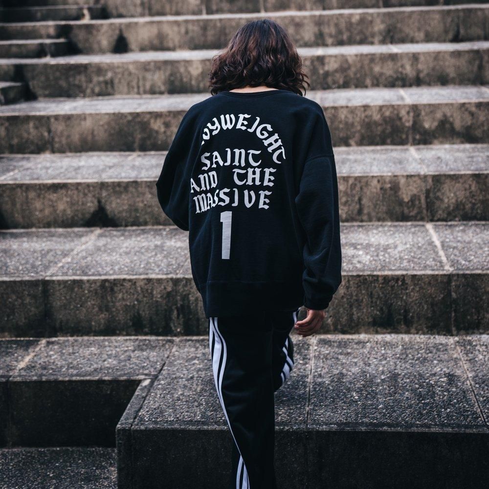 SAINT MXXXXXX | CREW NECK SWEAT SHIRT IT'S SAINT / BLACK