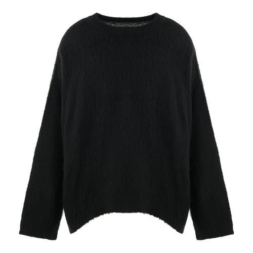 SAINT MXXXXXX | MOHAIR CREW NECK KNIT CLEAN / BLACK