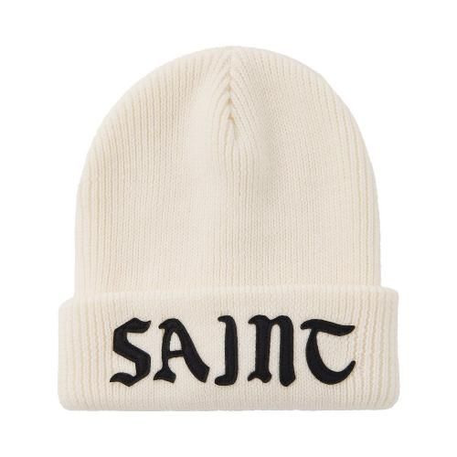 SAINT MXXXXXX | KNIT CAP SAINT / WHITE