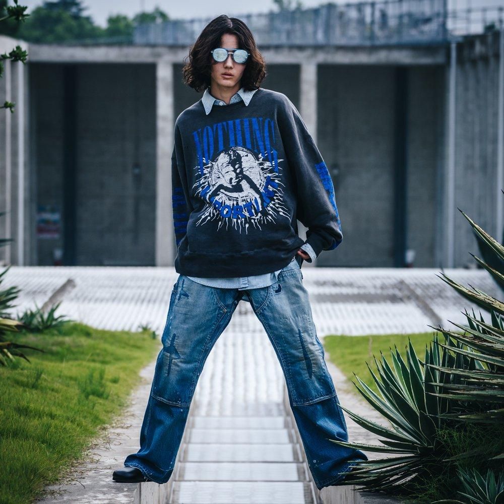 SAINT MXXXXXX | KK_CREW NECK SWEAT SHIRT NOTHNG IMP / BLACK
