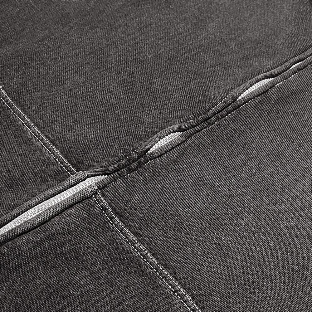 BLACK VINTAGE | ZIP HOODIE VINTAGE DYEING / BLACK