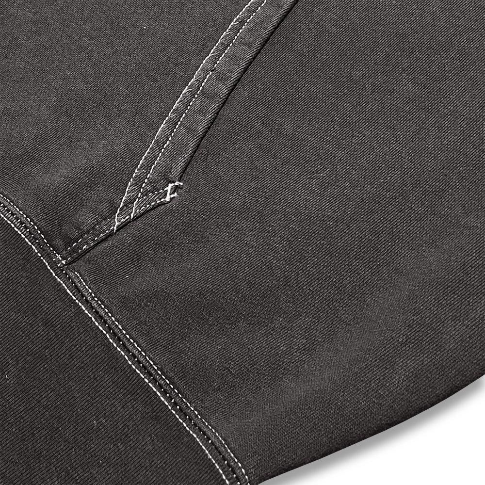 BLACK VINTAGE | ZIP HOODIE VINTAGE DYEING / BLACK