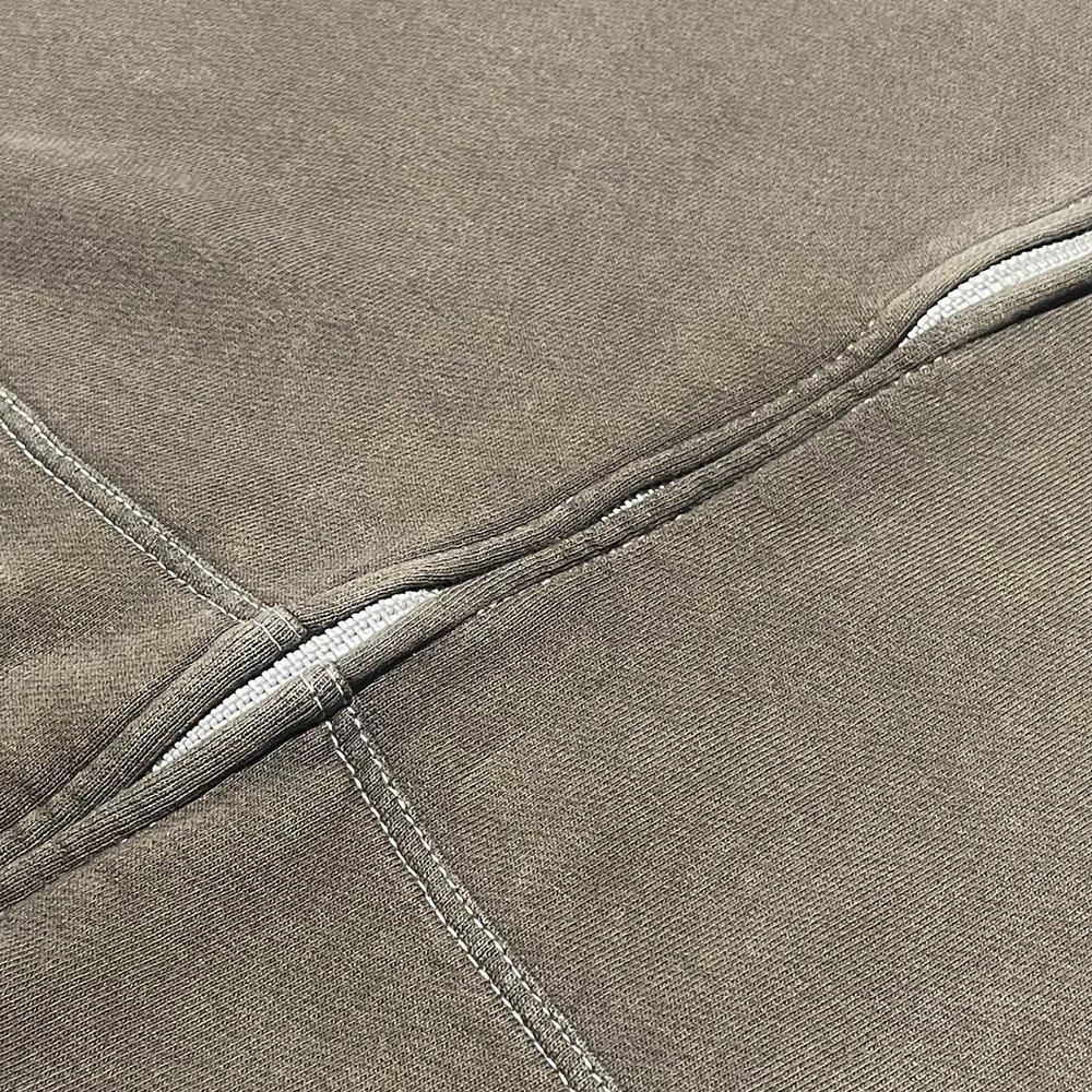 BLACK VINTAGE | ZIP HOODIE VINTAGE DYEING / KHAKI