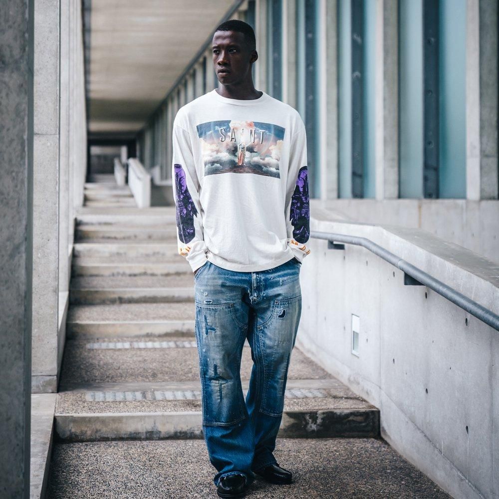 SAINT MXXXXXX | LS TEE SAINT PICTURES / WHITE