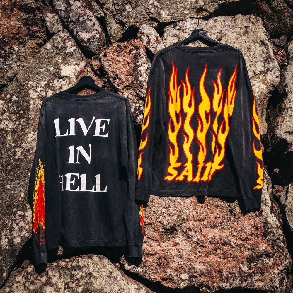 SAINT MXXXXXX | LS TEE SOUL ON FIRE / BLACK