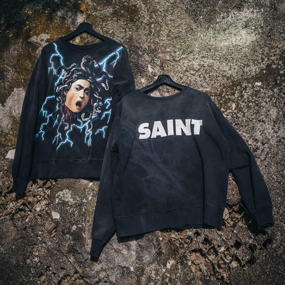 SAINT MXXXXXX | CREW NECK SWEAT SHIRT MEDUSA / BLACK