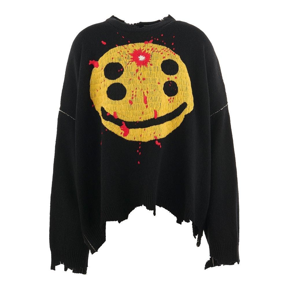 SAINT MXXXXXX | CP_CREW NECK KINT SMILE / BLACK
