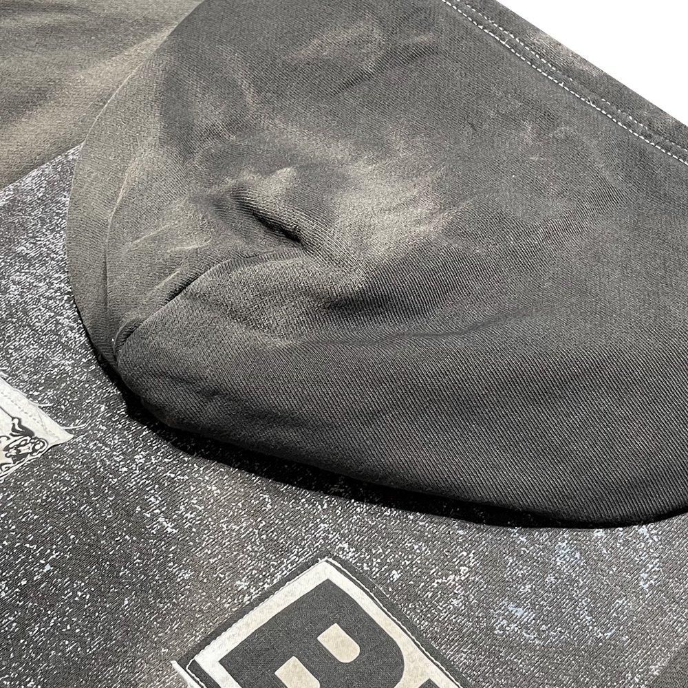 BLACK VINTAGE | ZIP HOODIE PATCHWORKING / DEEP CHARCOAL