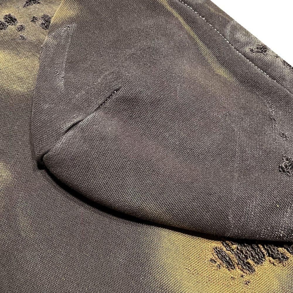 BLACK VINTAGE | ZIP HOODIE BURNER PROCESSING / BLACK