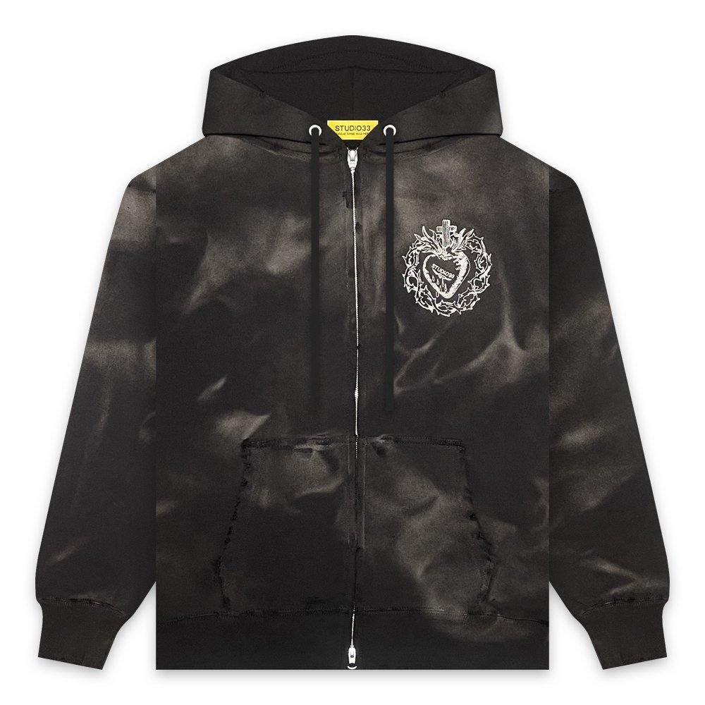 STUDIO33 | EXCLUSIVE JESUS ZIP HOODIE / BLACK