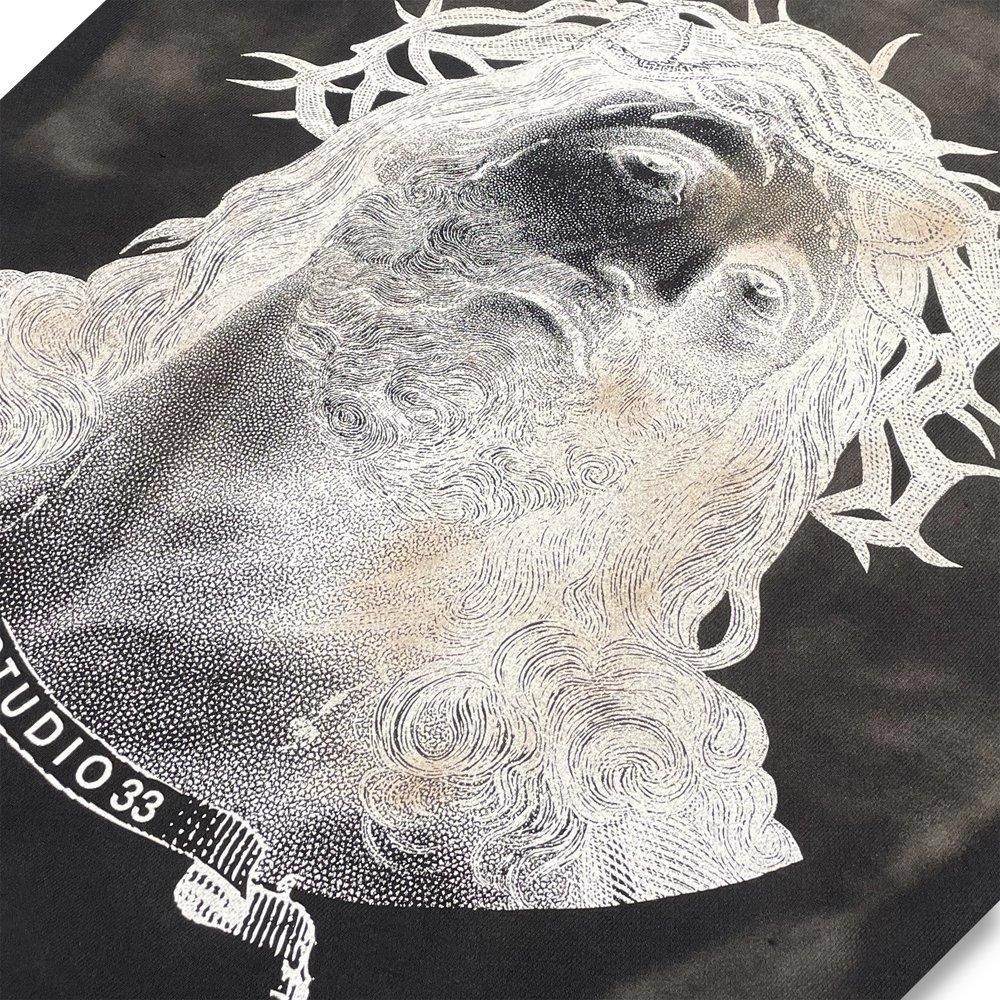 STUDIO33 | EXCLUSIVE JESUS ZIP HOODIE / BLACK