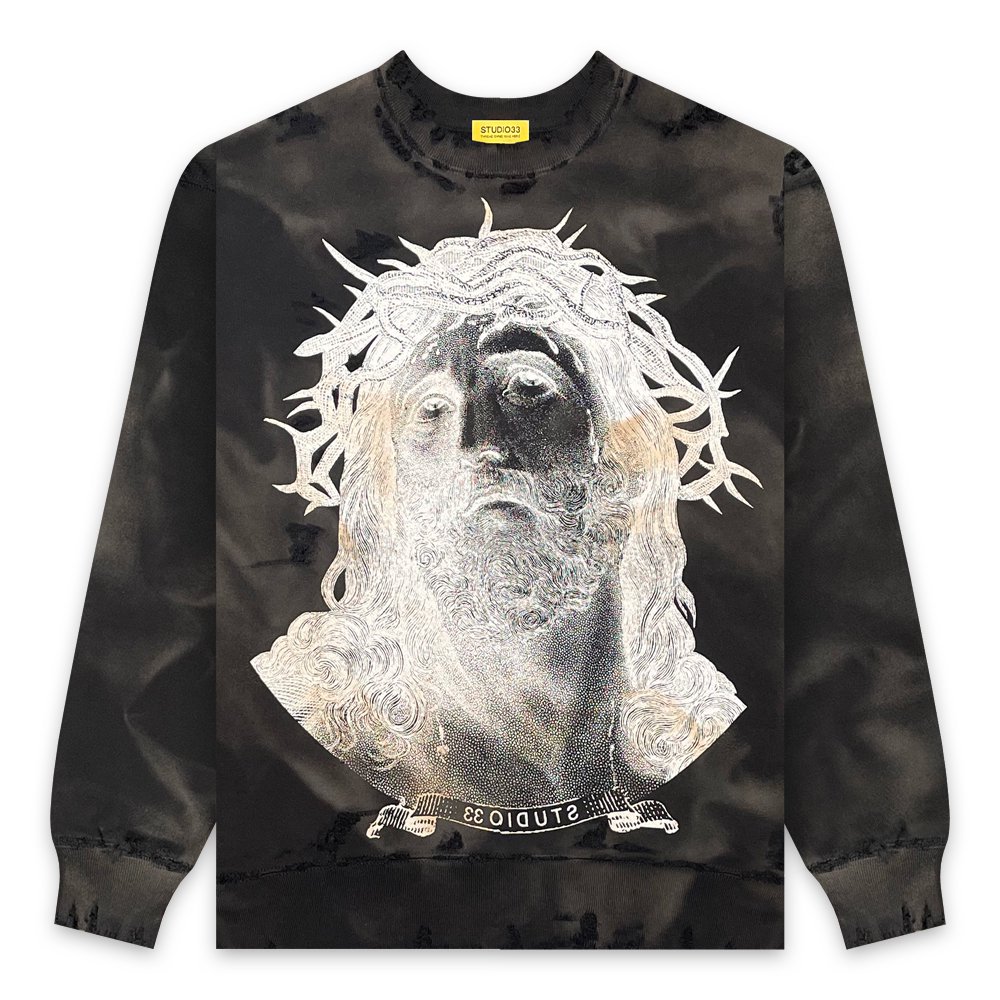 STUDIO33 | EXCLUSIVE JESUS CREWNECK SWEAT SHIRTS / BLACK