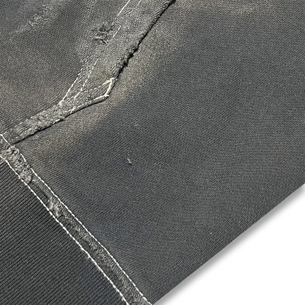 BLACK VINTAGE | ZIP HOODIE DUST PAINTING / SLATE