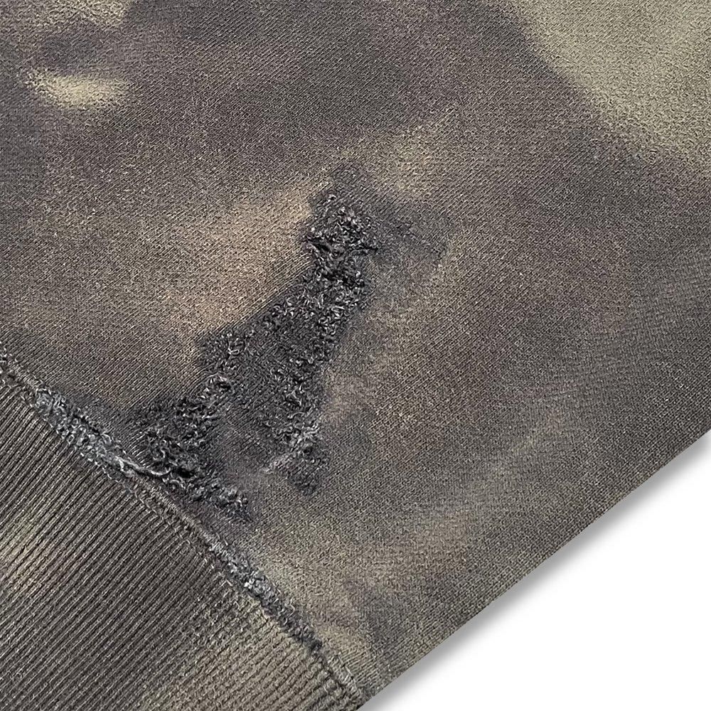 BLACK VINTAGE | CREWNECK SWEAT SHIRTS DUST PAINTING / BLACK
