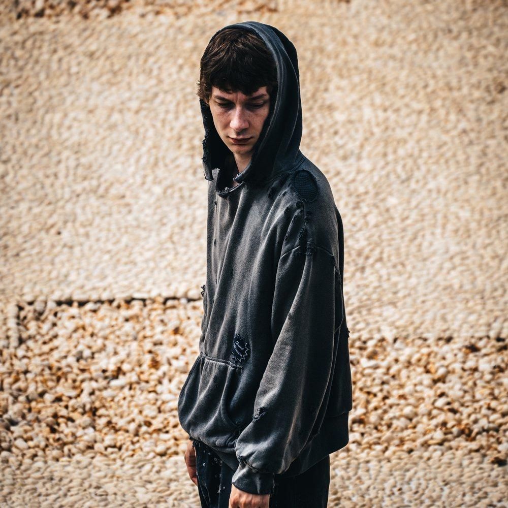 SAINT MXXXXXX | HOODIE DOUBLE-FACE / CHARKOAL