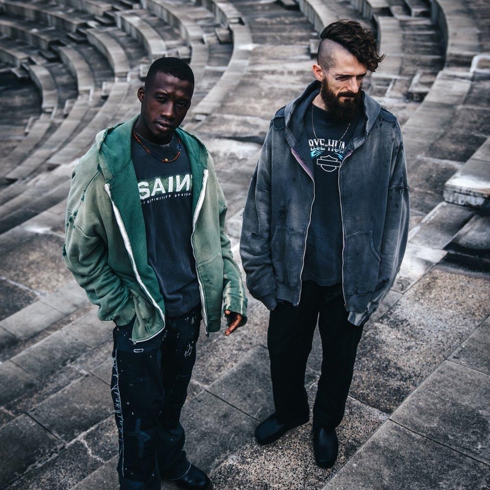 SAINT MXXXXXX | HOODIE DOUBLE-FACE ZIP / CHARKOAL