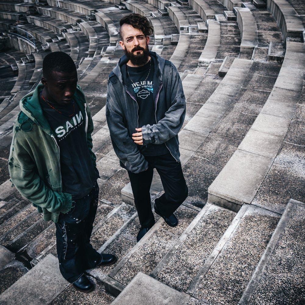 SAINT MXXXXXX | HOODIE DOUBLE-FACE ZIP / CHARKOAL