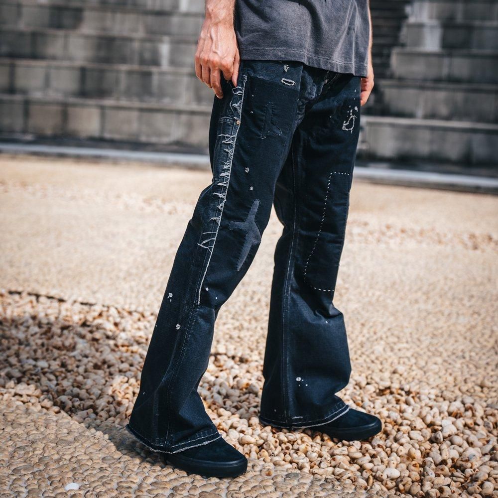 SAINT MXXXXXX | DOUBLE KNEE DACK / BLACK