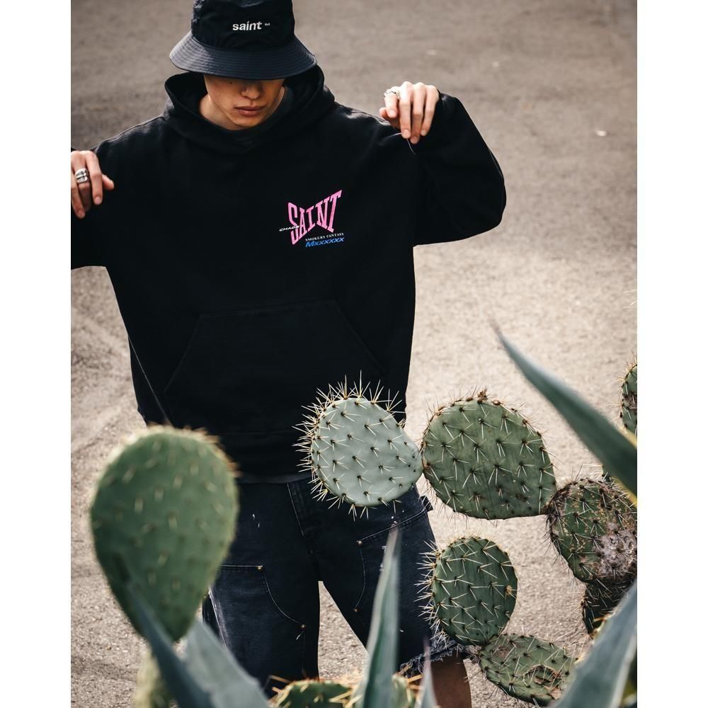 SAINT MXXXXXX | HOODIE RIBON SAINT / BLACK