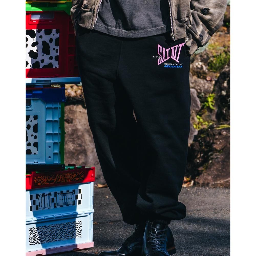 SAINT MXXXXXX | SWEAT PANTS RIBON SAINT / BLACK