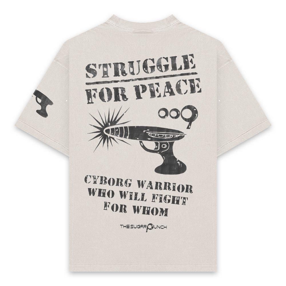 THE SUGAR PUNCH | CYBORG009 T-SHIRT (PEACE) / WHITE