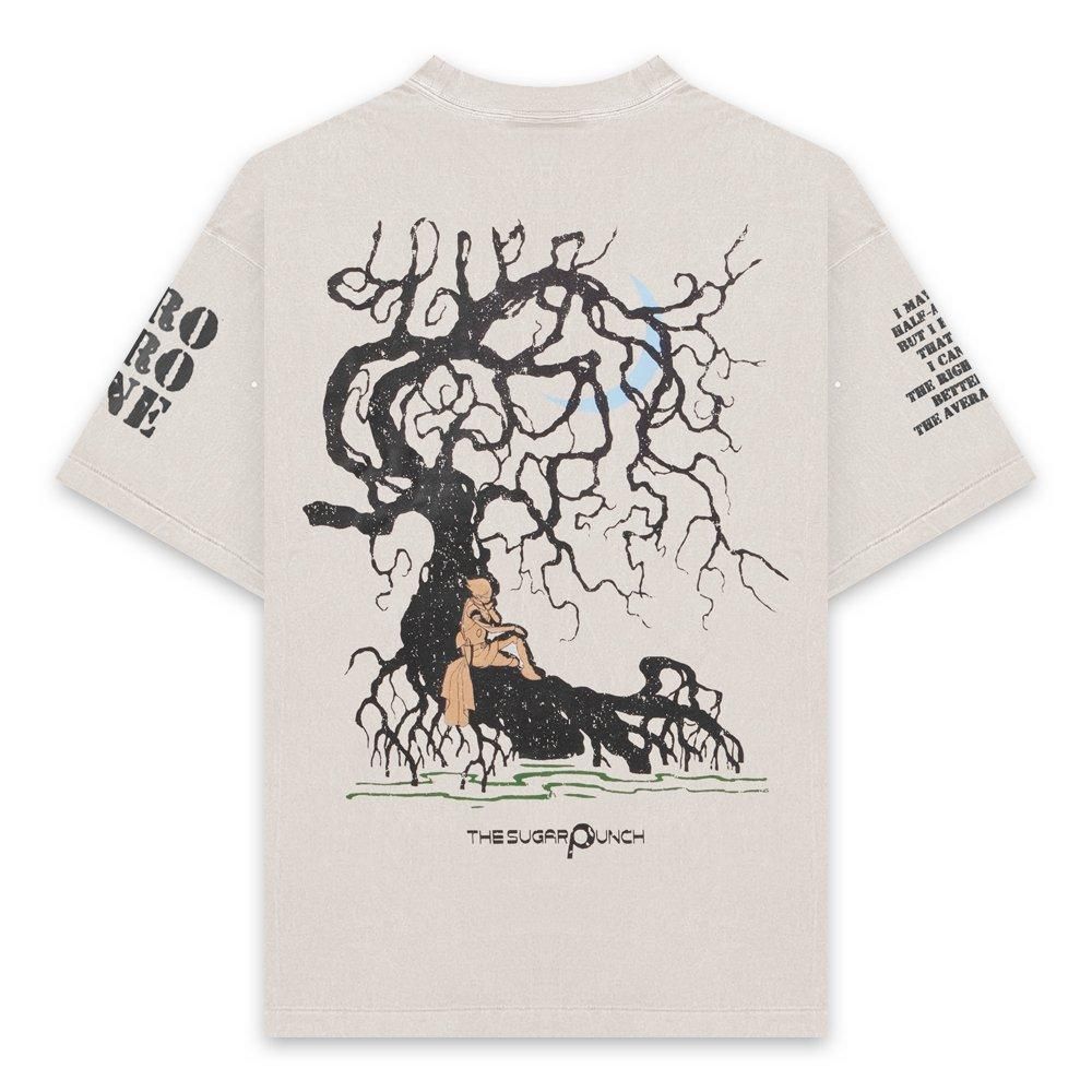 THE SUGAR PUNCH | CYBORG009 T-SHIRT (WOOD PATTERN) / WHITE