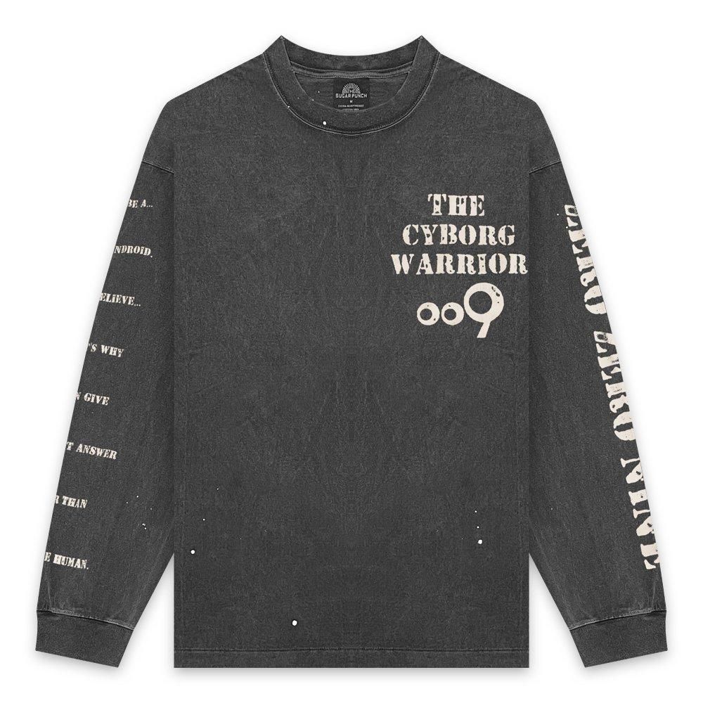 THE SUGAR PUNCH | CYBORG009 LONGSLEEVE (WOOD PATTERN) / BLACK