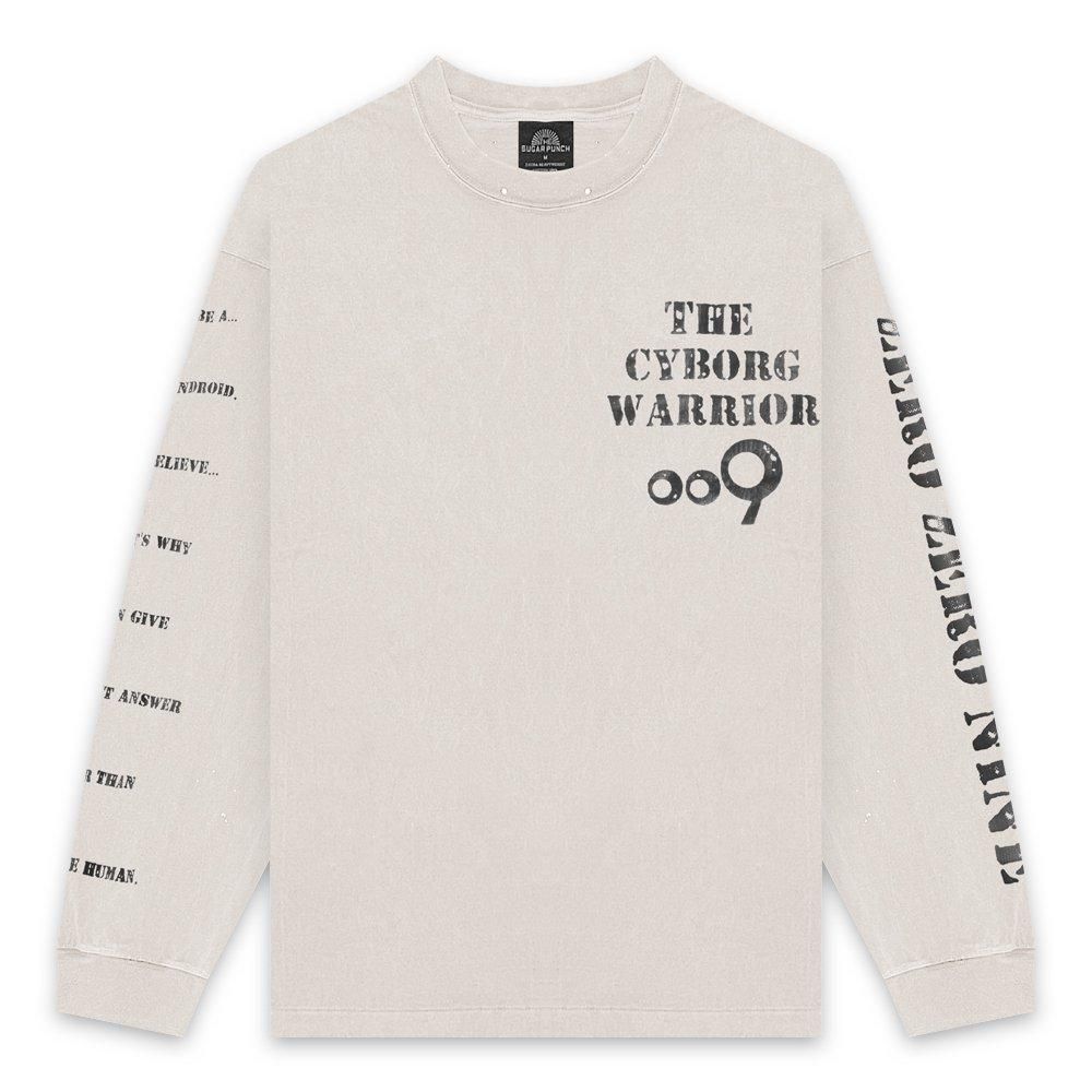 THE SUGAR PUNCH | CYBORG009 LONGSLEEVE (WOOD PATTERN) / WHITE