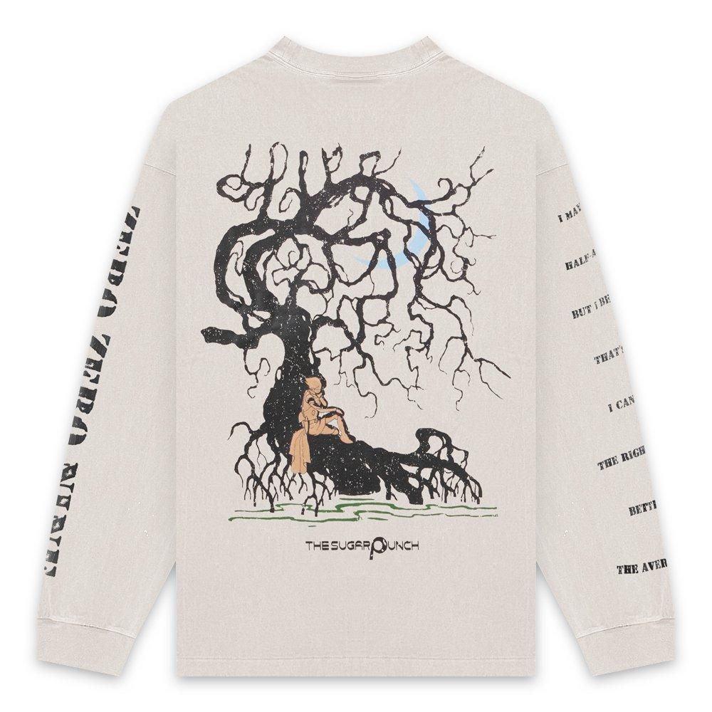 THE SUGAR PUNCH | CYBORG009 LONGSLEEVE (WOOD PATTERN) / WHITE