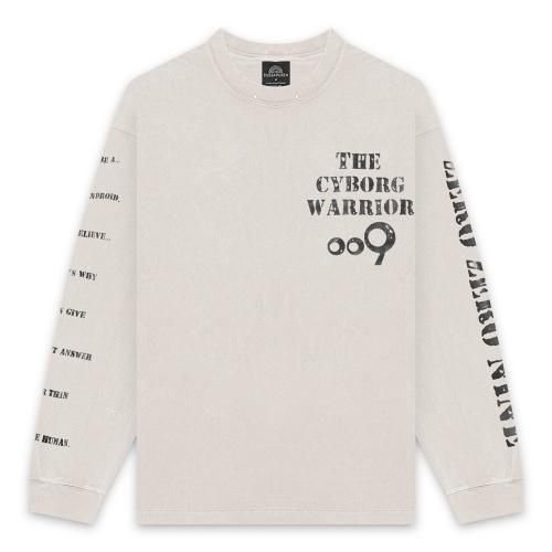 THE SUGAR PUNCH | CYBORG009 LONGSLEEVE (WOOD PATTERN) / WHITE