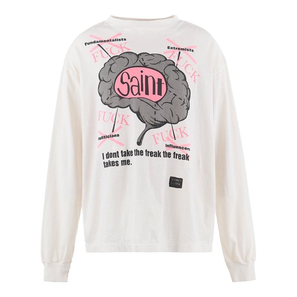 SAINT MXXXXXX | LS TEE BRAIN / WHITE