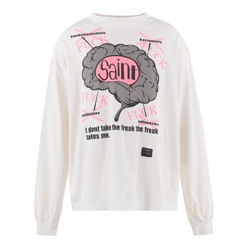 SAINT MXXXXXX | LS TEE BRAIN / WHITE