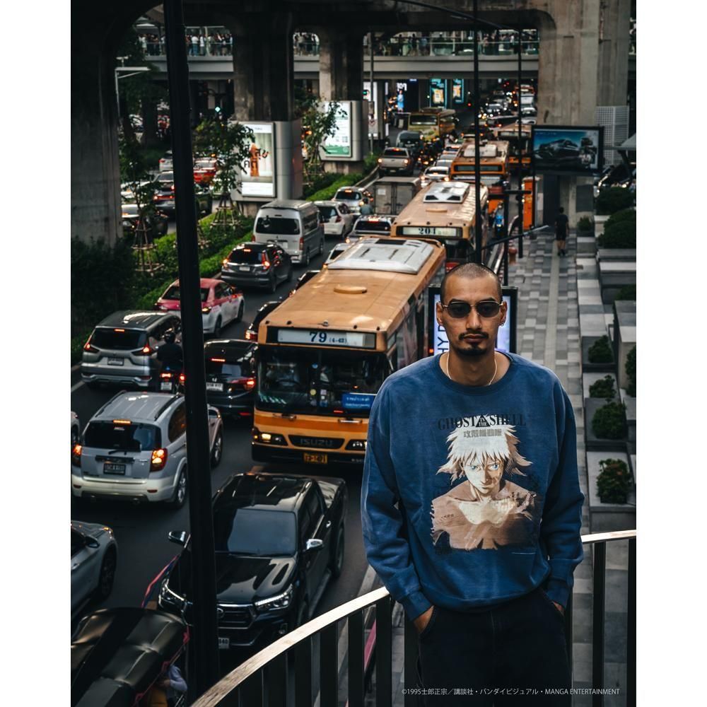 SAINT MXXXXXX | GS_CREW NECK SWEAT SHIRT GHOST IN THE SHELL / NAVY