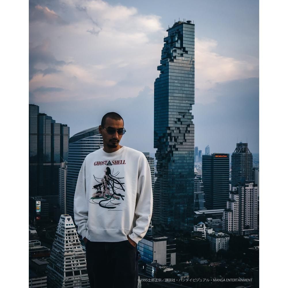 SAINT MXXXXXX | GS_CREW NECK SWEAT SHIRT GHOST IN THE SHELL / WHITE